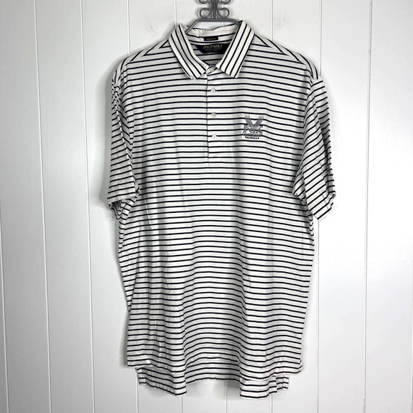 Polo Golf PGA Championship Valhalla White and Navy Striped Polo SZ XL - Picture 1 of 9